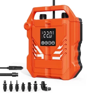 22PSI High Pressure Paddle Board Pump Portable 12V Car Electric Air Compressor Support Inflation/Deflation, 3 Working Mo