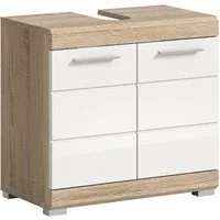 furnling Waschbeckenunterschrank Scott 2 Türen, Unterschrank, Badkommode, Badschrank, Breite 60 cm