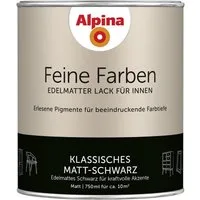 Alpina Lack Klassisches Matt-Schwarz, hoch deckend, schnell trocknend