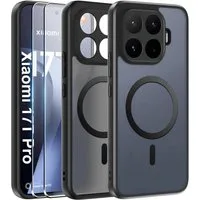 SmartUP Smartphone-Hülle + 2X Schutzglas für Xiaomi 17T Pro MagSafe Case Display Full Screen 9H 6,83 Zoll, kompletter Rundumschutz