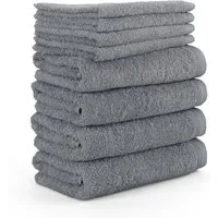 Möve Handtuch Set Superwuschel 100% Premium Cotton Baumwolle, Walkfrottier (8-St), Spar-Set, Made in Germany, Handtuch Set mit Bordüre, einfarbig, weich