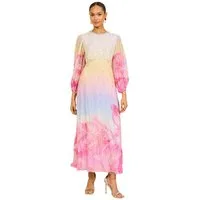 Love & Roses Midikleid Love & Roses verziertes Midikleid, Regular (1-tlg)