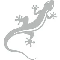 Hermann Schütz Aufkleber Aufkleber Gecko silber