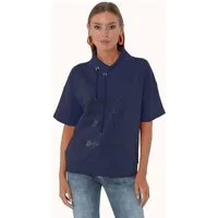 Estefania for woman Kurzarmshirt 194-1111, "Music" mit Strassbesatz