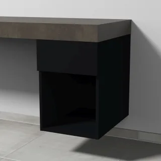 Sanipa Anbau-/Solitärschrank 2morrow (P2351) 510x350x520 Schwarz-Matt, P235108 P235108