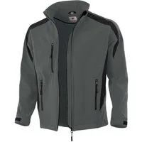 Qualitex Workwear Softshelljacke wasserabweisende Outdoor-Arbeitsjacke - atmungsaktive Übergangsjacke (1-St) mit 6 Taschen - Blickdicht - Strapazierfähig - Wärmend - Waschbar