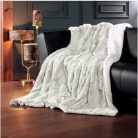 Wohndecke Luxus Kingston XXL, Delindo Lifestyle, XXL Kuscheldecke fürs Sofa, Webpelzdecke
