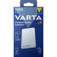 VARTA Power Bank Energy 5000 + Ladekabel, 5000mAh Powerbank mit USB Type C Powerbank 5000 mAh (3,7 V, 1 St)