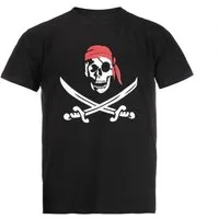 modAS T-Shirt 17105 Unisex T-Shirt Pirat für Erwachsene - Sommershirt mit Frontprint