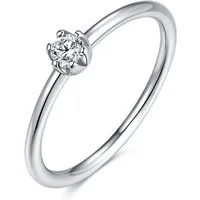Lisandra Scott Silberring Ring mit weißem Stein 925 Silber, Verlobungsring Solitär-Ring Damen, Sag mehr als Worte – mit einem Ring, der für sich spricht.