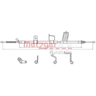 Metzger Handbremsseil hinten rechts Nissan Qashqai 1 17.0328