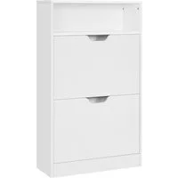 VASAGLE Schuhschrank Schuhregal Mit 2 oder 3 Klappen und zusätzlichen Fächern, Höhe 102/139 cm