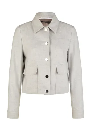 Marc Aurel - Jacke aus nachhaltiger Viskosemischung silver grey melange - Gr. - 42