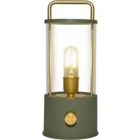 Coen Bakker Deco BV LED Tischleuchte Portable Light, Dimmfunktion, LED, warmweiß, USB dimmbar oliv grün 11x26cm aufladbar warmweiß