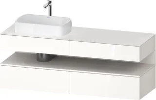 Duravit Qatego Konsolenwaschtischunterbau wandhängend Weiß Hochglanz 1600x550x600 mm - QA47770842200 QA4777084220000