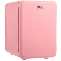 ADLER EUROPE Elektrische Kühlbox AD 8084p Mini Kühlschrank tragbare Kühlbox mit Warmhaltefunktion, 4 l, kompakter Getränkekühlschrank, Auto, Büro, Camping und Kosmetik pink