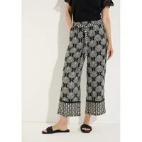MORE&MORE Stoffhose sommerliche 7/8 Hose, Palmen-Print