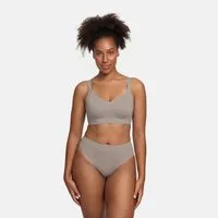 cfab (creamy fabrics) Bügelloser BH Seamless Compact Push-Up BH-Dark Taupe-S (1-tlg)