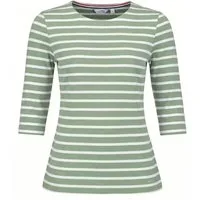 modAS 3/4-Arm-Shirt Damen 25902 Bretonisches Shirt Streifen - Gestreiftes Rundhalsshirt Maritimer Ringellook, Streifenshirt Baumwolle (ca. 225 g/m), Rundhals