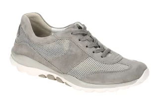 Gabor 86.966.39 Rollingssoft Damen Sneaker grau/silber/grau - bequeme Halbschuhe