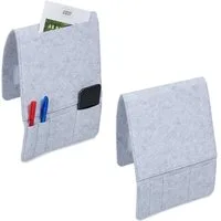 relaxdays Betttasche 2er Set Betttasche mit 5 Fächer