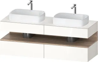 Duravit Qatego Konsolenwaschtischunterbau wandhängend Weiß Hochglanz 1600x550x600 mm - QA47790552200 QA4779055220010