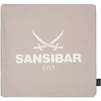 Sansibar Sylt Kissenhülle Kissenbezug Sansibar Sylt Kissenhülle, Sansibar Logo Druck, 45x45 cm, mit Logo-Schriftzug, mit verdecktem Reißverschluss