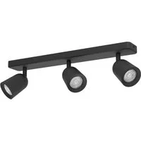 EGLO Deckenleuchte CAMALDOLI Spotlampe - Stahl - GU10 - 3X10W - IP20, ohne Leuchtmittel, Wandleuchte, Wandspot, schwenkbar, Strahler, L52 x B4,5 x H11,5 cm