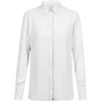 GREIFF Langarmbluse Greiff CHIFFON Damen Chiffon-Bluse Langarm Kent Regular Weiß