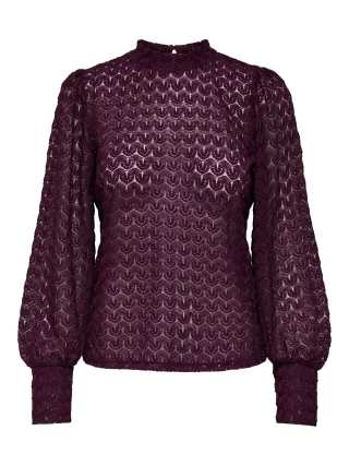 JDY - JDYAVERY L/S LACE TOP JRS NOOS fig - Gr. - L