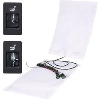 Systafex® Autositzbezug Auto Carbon Sitzheizung Universal Heizmatten - mit 5 Stufen Schaltung, E8 Zulassung, wartungsfrei, zuschneidbar, langlebig