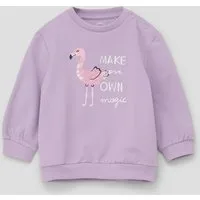 s.Oliver Sweatshirt Sweatshirt Sweatshirt mit Glitzer-Print