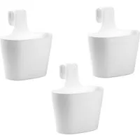 Engelland Blumenkasten Blumentopf zum Hängen (Vorteils-Set, 3 St., Fassungsvermögen je Topf 2,8 Liter), UV-Beständig, Frostbeständig, Wasserauffangschalen