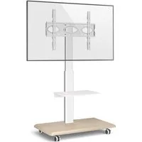 Rfiver TV-Ständer Rollbar TV Wagen auf Rollen für 26-65 Zoll Fernseher, Fernsehständer, (bis 65 Zoll, 1-tlg., drehbarer TV-Ständer​, TV Standfuß, höhenverstellbar Neigbar Max. 35 KG VESA 400x400 mm)