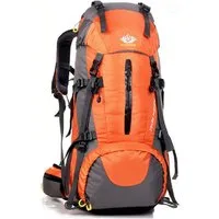 RAIKOU Wanderrucksack 50L Trekkingrucksack Wasserdicht, Reisetasche Ultralight (Regenhülle, Hüftgurt mit praktischen Taschen), Atmungsaktives Tragesystem
