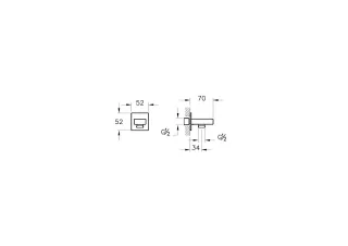 VitrA Universal Square Wandanschlussbogen mit Abgang G 1/2" Schwarz Hochglanz,A4523339 A4523339