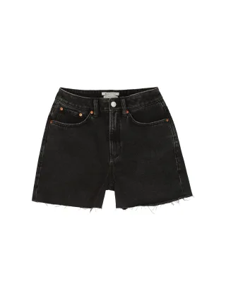 Denim Tom Tailor - Mom Jeansshorts clean dark stone black denim - Gr. - XL