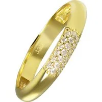 Balia Goldring Balia Damen Ring aus 333 Gelbgold (Fingerring), Damen Ring 3 reihig Zirkonia, 60 (19,1), Gold 333, Farbe: gold