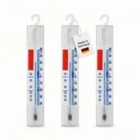 Lantelme Kühlschrankthermometer Analog mit Haken Gefrierschrankthermometer Kühlschrank Thermometer, 3-tlg., Made in Germany, Stückzahl Wählbar, mit Haken zum aufhängen, + - 40°C