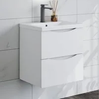 duschspa Waschtisch Waschbecken mit Unterschrank Waschtischunterschrank Smiley, Badmöbel in Breite 50/60/80/90/100 cm