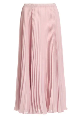 SWING - Plisseerock aus Chiffon mit elastischem Bund soft pink - Gr. - 36