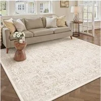 PURECOZY Teppich kurzflor, Wohnzimmerteppich, rutschfester Teppich, Vintage-Stil, rechteckig, Höhe: 6.1 mm, geeignet für verschiedene Innenräume, 150x80cm