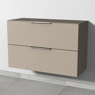 Sanipa 4balance Anbauschrank mit 2 Auszügen, Sandgrau-Matt, DG10967 DG10967