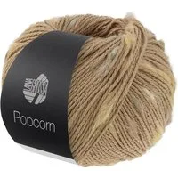 LANA GROSSA POPCORN Häkelwolle, 125 m (Effektnetzgarn gefüllt mit bunten, flauschigen Farbspots aus 100% Baumwolle), 50 g