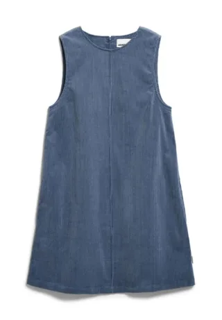 Armedangels - Ärmelloses Cord-Minikleid blau - Gr. - S