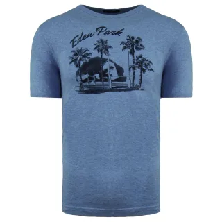 Eden Park Paris Beach Logo Herrenblau T-Shirt