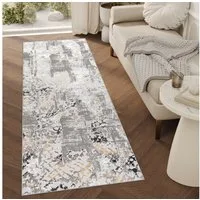 Tapiso Läufer CRYSTAL, rechteckig, Höhe: 8 mm, Kurzflor Flurläufer Schimmereffekt, pflegeleicht, Meterware