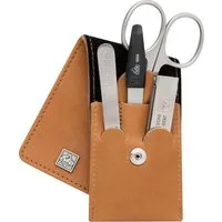 ERBE Maniküre-Etui Taschenetui aus echtem Leder, 4 tlg., bestückt mit Solinger Premium Stahlwaren