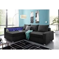 COLLECTION AB Ecksofa Relax L-Form, B: 223 cm, Schlaffunktion, Bettkasten, Regal & 1 Zierkissen, optional Licht