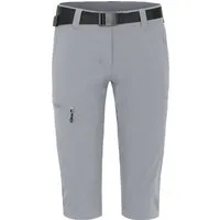 Bergson Outdoorhose BARLEE Capri (slim) Damen 3/4 Wanderhose, vielseitig, pflegeleicht, Normalgrößen, hellgrau
